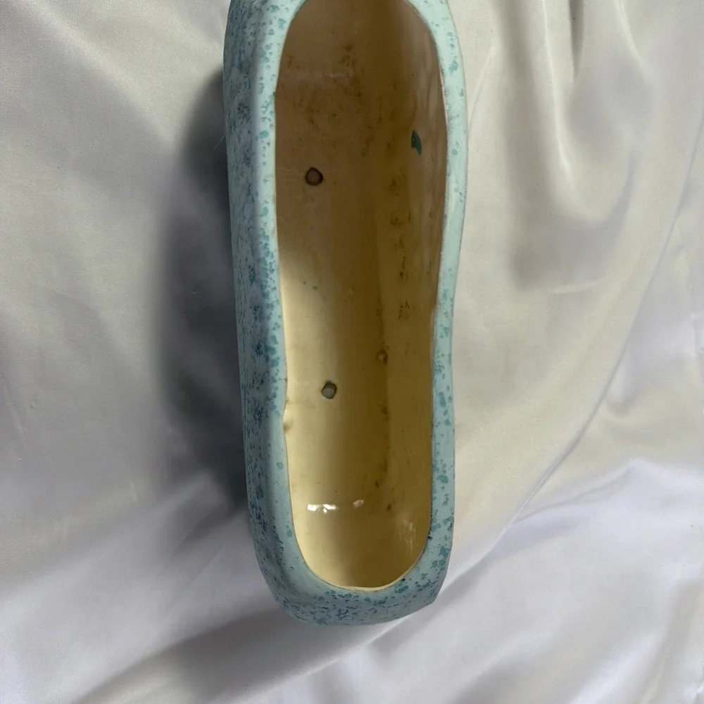 VTG Mid Century  Pottery Rectangle Pink Stones Trough Planter Southwestern‎